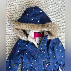 Joules Pink Quilted Jacket with Logo Patch